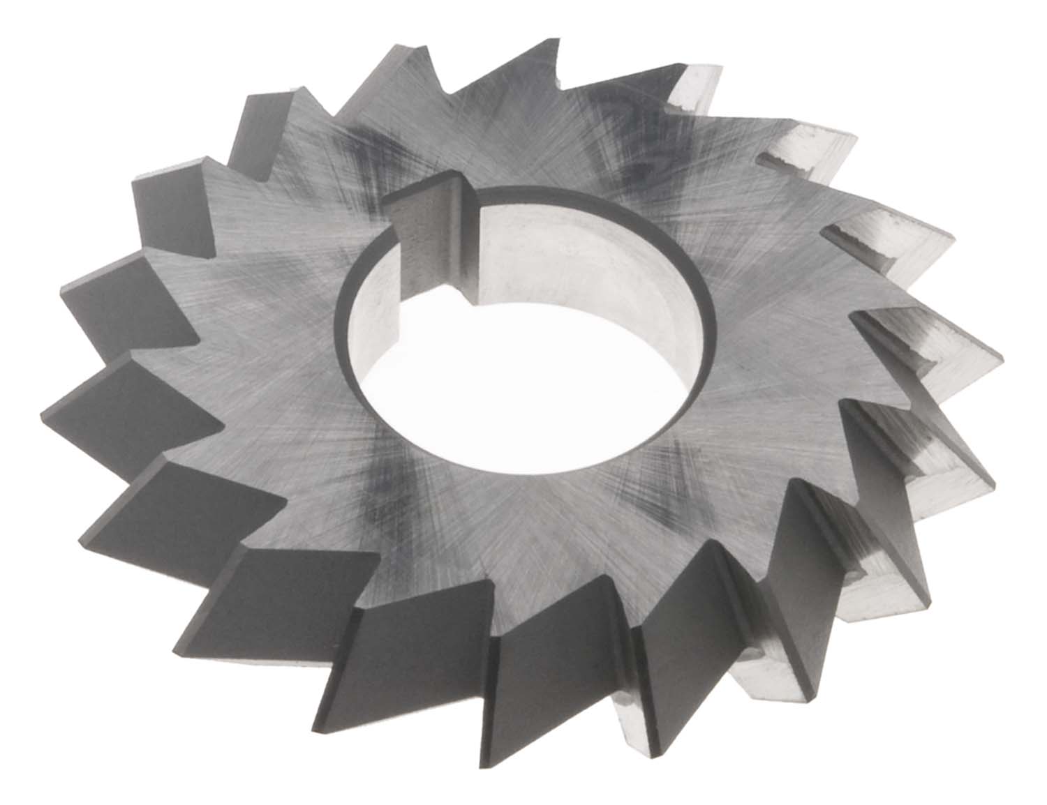 6 X 1 X 1-1/4" 90 Degree Double Angle Cutter, High Speed Steel