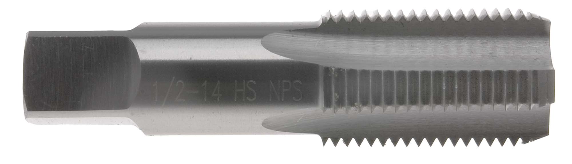 1/2"-14 NPS Straight Pipe Tap, High Speed Steel 1/2"-14 NPS Straight Pipe Tap, High Speed Steel