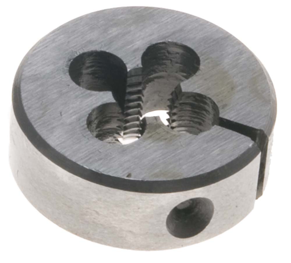 3/8" -24  Round Adjustable Die, 1" Outside Diameter - High Speed Steel.