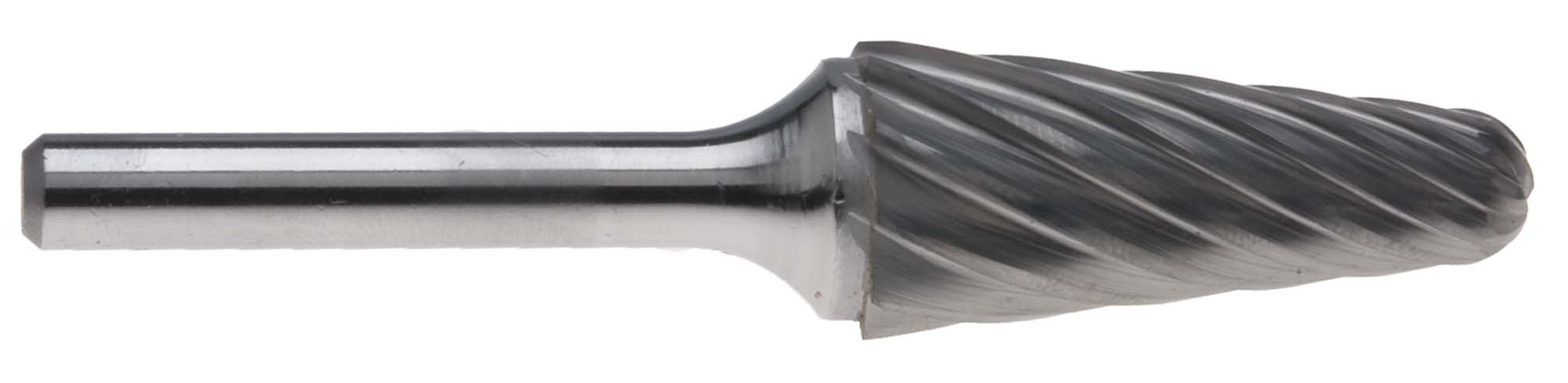 1/2" Style L Taper Shape with Radius End 1/4" Shank Carbide Burr for Aluminum SL-4AL 1/2" Style L Taper Shape with Radius End 1/4" Shank Carbide Burr for Aluminum SL-4AL