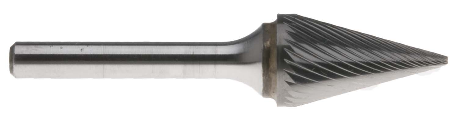 1/4" Style M Cone Shape 1/4" Shank Single Cut Carbide Burr SM-1 1/4" Style M Cone Shape 1/4" Shank Single Cut Carbide Burr SM-1