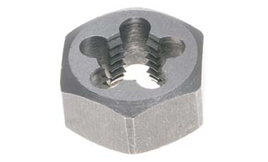 M12 X 1.75 LEFT HAND CARBON STEEL HEXAGONAL RE-THREADING DIE
